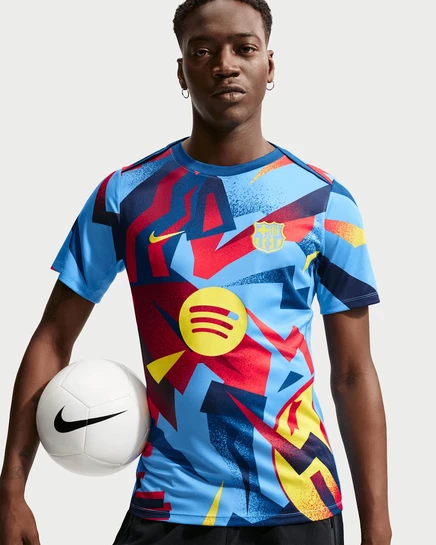 Мужская футболка Nike FC Barcelona Academy Pro, сине-желтая