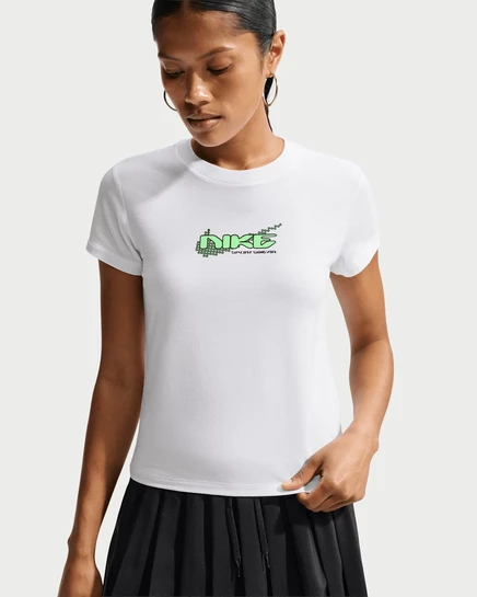 Женская укороченная футболка Nike Chill Knit, белая