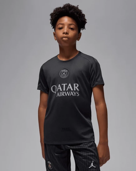 Унисекс футболка Nike PSG Strike Fourth Jordan Dri-FIT, черно-серая