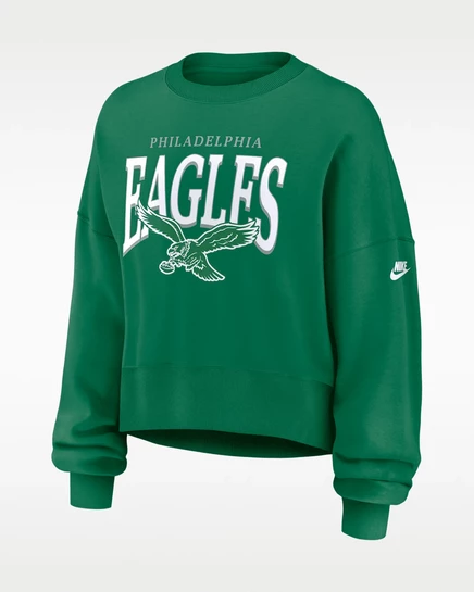 Женский свитшот Nike Eagles Rewind, зеленый