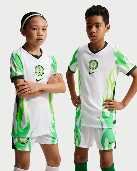 Унисекс футболка Nike Nigeria 2026 Home Dri‑FIT, белая/салатовая/черная