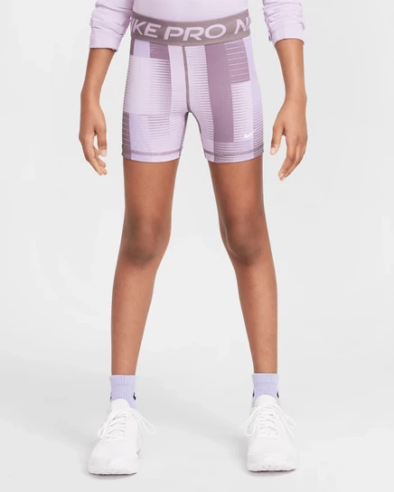 Шорты для девочек Nike Pro 5″, сиренево-серые