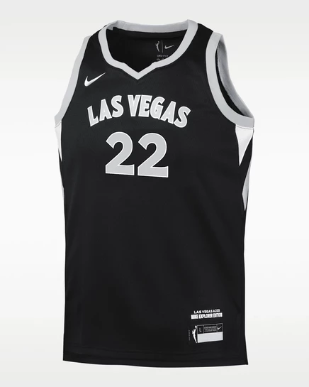 Майка для мальчиков Nike Las Vegas Aces A'ja Wilson, черная