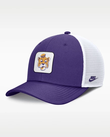 Мужская кепка-тракер Nike LSU Legacy Rise Mascot, белая