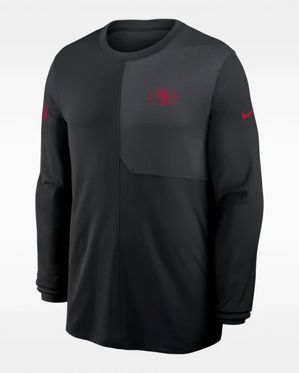 Мужской лонгслив Nike Dri-FIT Sideline Coach 49ers, черный