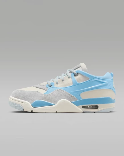 Женские кроссовки Air Jordan 4 RM, голубой/слоновая кость/аура