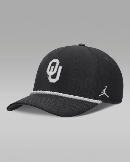 Кепка Jordan Oklahoma Sideline Rope Rise, черная