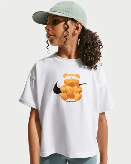 Детская футболка Nike Sportswear Boxy, белая