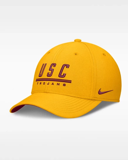 Мужская кепка Nike USC Sideline Rise, золотая/малиновая