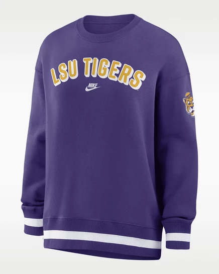 Женский свитшот Nike LSU Legacy Phoenix оверсайз, фиолетовый