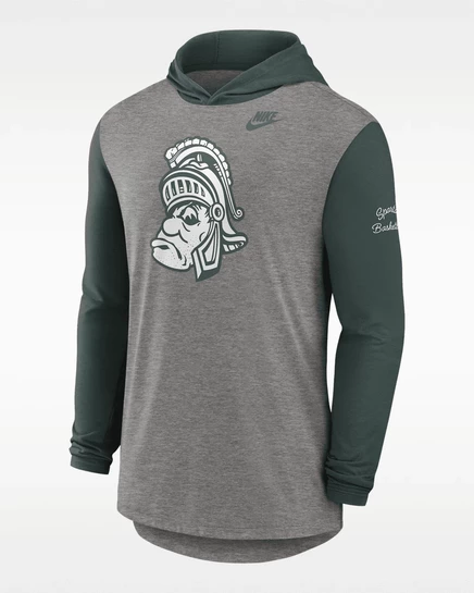 Мужское худи Nike Michigan State Legacy, серый меланж