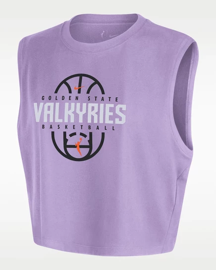 Женская кроп-футболка Nike Valkyries, сиреневая