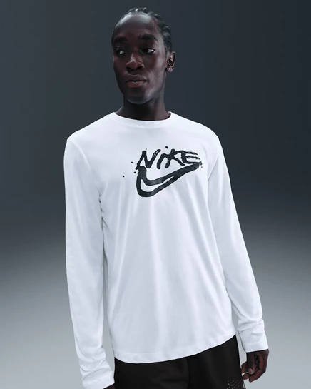 Мужской лонгслив Nike Dri-FIT, белый