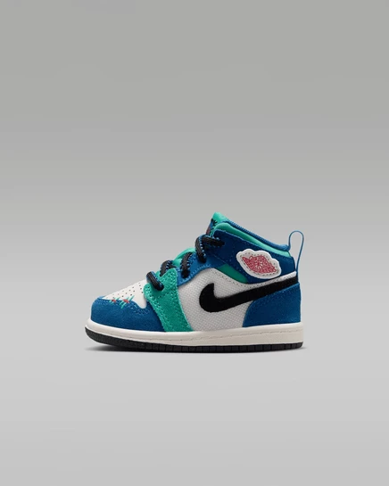 Детские кроссовки Jordan 1 Mid SE, разноцветные