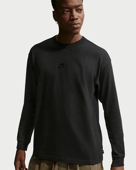 Мужской лонгслив Nike Sportswear Premium Essentials, черный