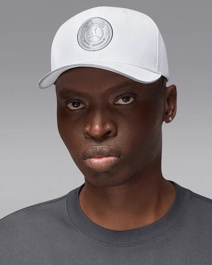 Унисекс кепка Jordan Paris Saint-Germain Rise, белая/хром