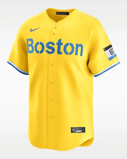 Мужская джерси Nike Boston Red Sox City Connect, желтая