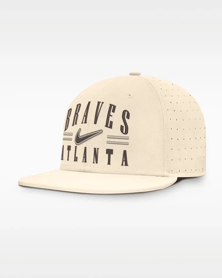 Мужская кепка Nike Atlanta Braves AeroBill, бежевая