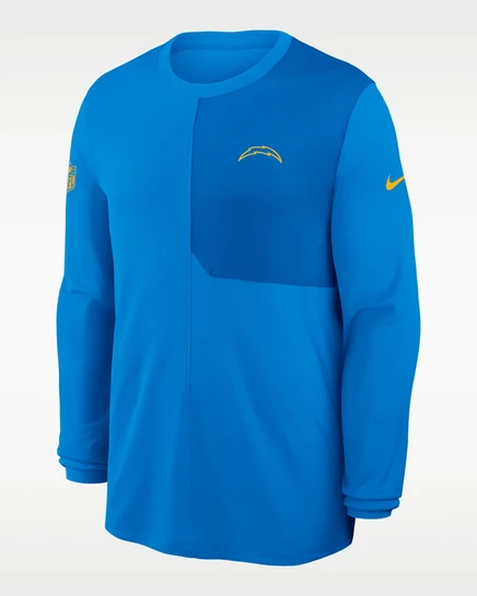 Мужской лонгслив Nike Chargers Sideline Coach, синий