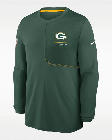 Мужской лонгслив Nike Green Bay Packers, зеленый