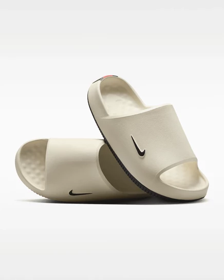 Мужские шлепанцы Nike Calm Texans, бежево-красно-синие