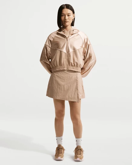 Женская юбка-шорты Nike Mid-Rise, льняная/молочная