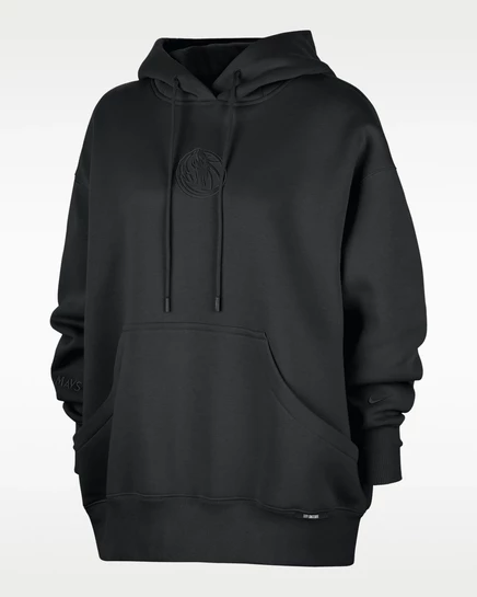 Женская худи Nike Dallas Mavericks City Edition, чёрная