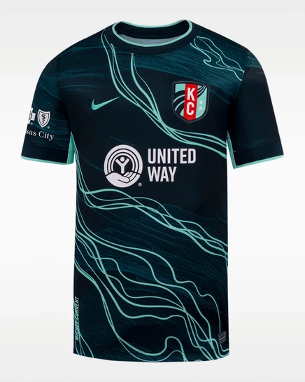 Croix Bethune Kansas City Current Big Kids' NWSL Replica Jersey dark obsidian