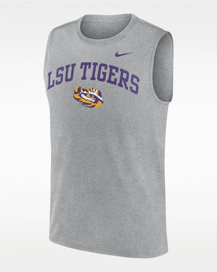 Мужская майка Nike LSU Primetime Arch Legend, серая