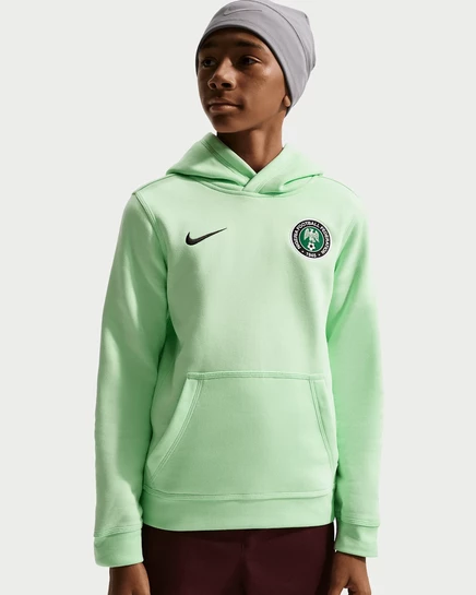 Детское худи для мальчиков Nike Nigeria Club, зелено-черное