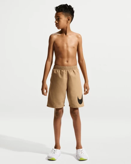 Детские плавательные шорты Nike Swim Breaker 7″ с подкладкой, бежевые