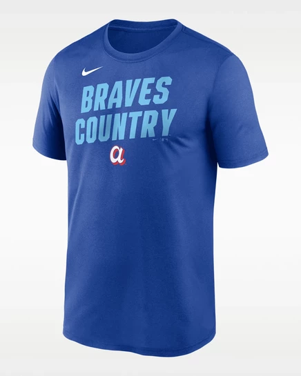 Мужская футболка Nike Braves City Connect, ярко-синяя