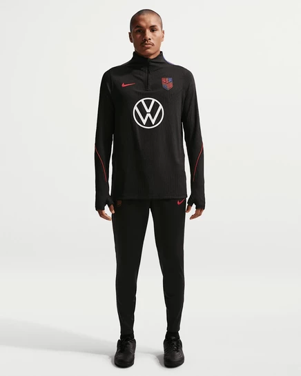 Мужские футбольные штаны Nike USMNT Strike Dri-FIT, черные/темно-синие/красные