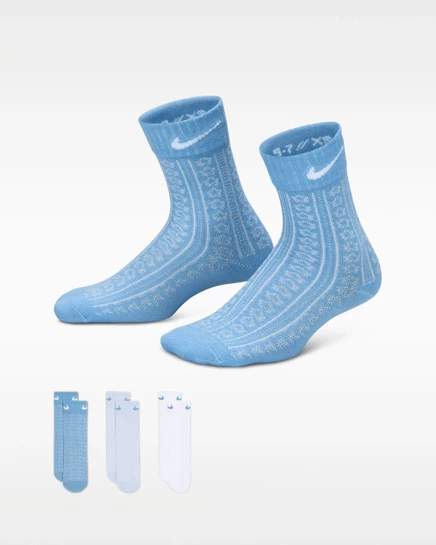 Детские носки Nike Easy Breezy, 3 пары, синие
