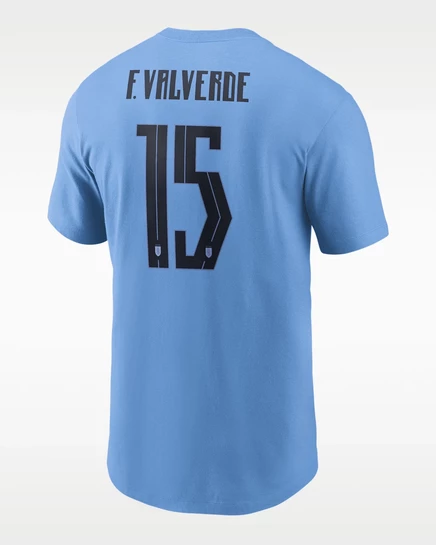 Мужская футболка Nike Federico Valverde Uruguay, синяя