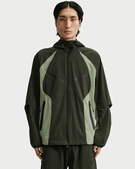 Мужская ветровка Nike Tech Windrunner, зеленая/черная