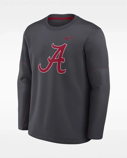 Мужской лонгслив Nike Therma-FIT Alabama, антрацитовый/малиновый
