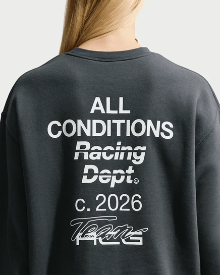 Женский свитшот ACG Tuff Fleece, темно-серый/белый