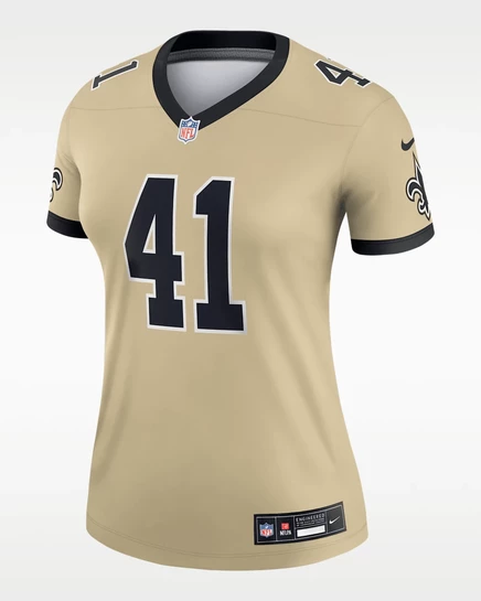 Женская джерси Nike Alvin Kamara Dri-FIT, золотая