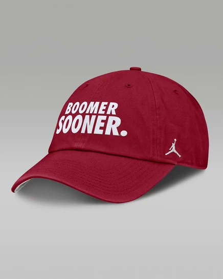 Мужская кепка Jordan Oklahoma Primetime, бордово-белая