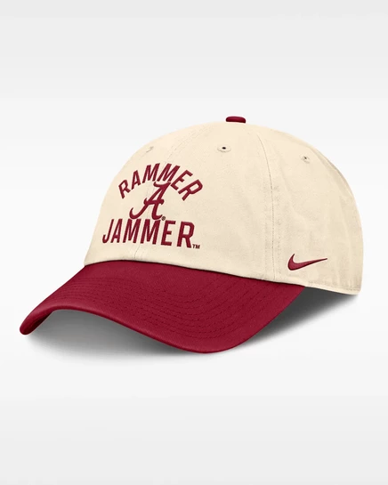 Мужская бейсболка Nike Alabama Primetime 2-Tone Club регулируемая, натуральная/бордовая