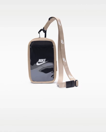 Унисекс сумка для телефона Nike Club, бежево-черно-белая