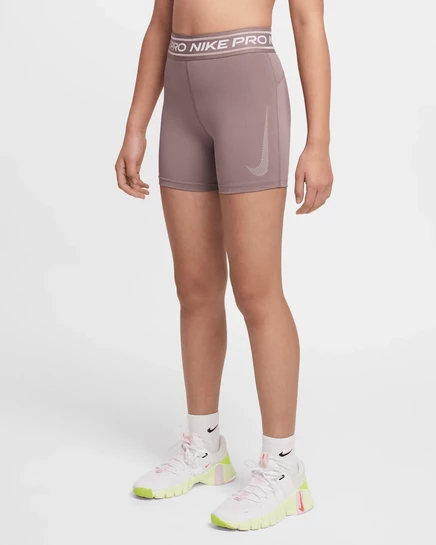 Для девочек велосипедки Nike Pro 3″, тауп, розовые