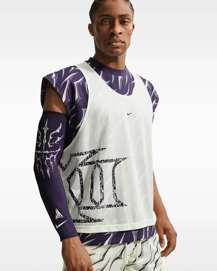 Унисекс баскетбольный рукав Nike Ja Dri-FIT, фиолетовый/лимонный