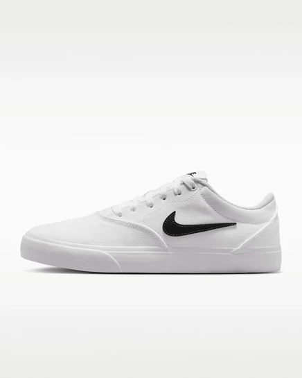 Женские кеды Nike Charge Canvas, белые/коричневая подошва