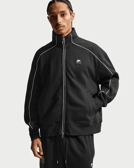Мужская олимпийка Nike Air из флиса, черно-белая