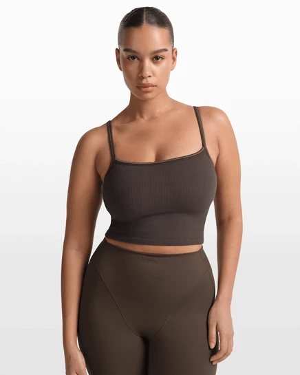 Женская майка NikeSKIMS Ribbed Seamless, nskm phoenix/truffle