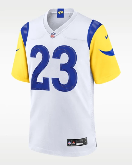 Мужское джерси Nike Kyren Williams Los Angeles Rams, белое