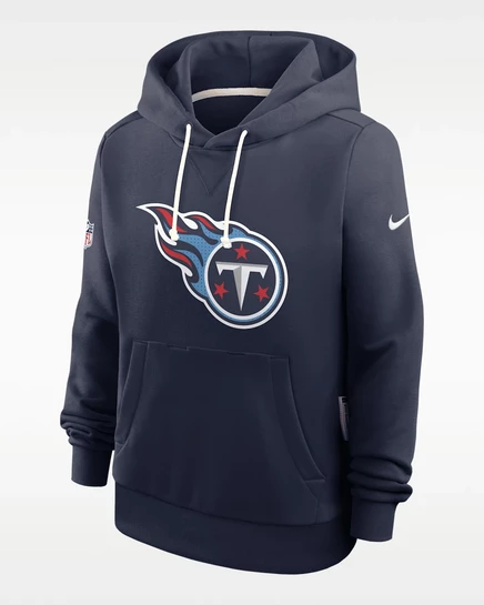 Женское худи Nike Tennessee Titans Dri-FIT, темно-синее