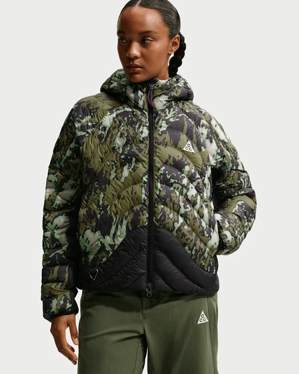 Женская куртка ACG Lava Flow Therma-FIT ADV, серый/черный/зеленый/белый